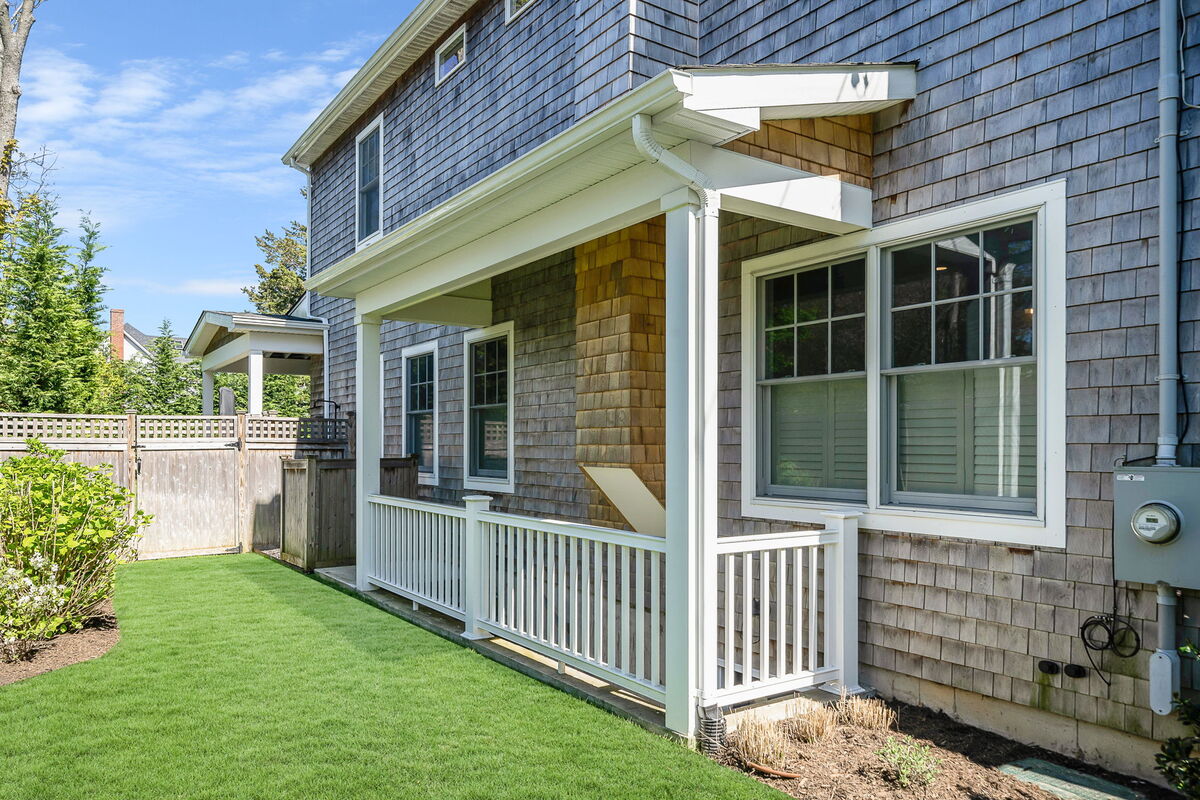 Greenport, NY home remodel exterior with covered chimney stack