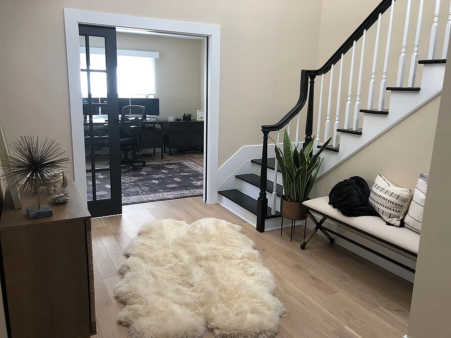 foyer with office and staircase up