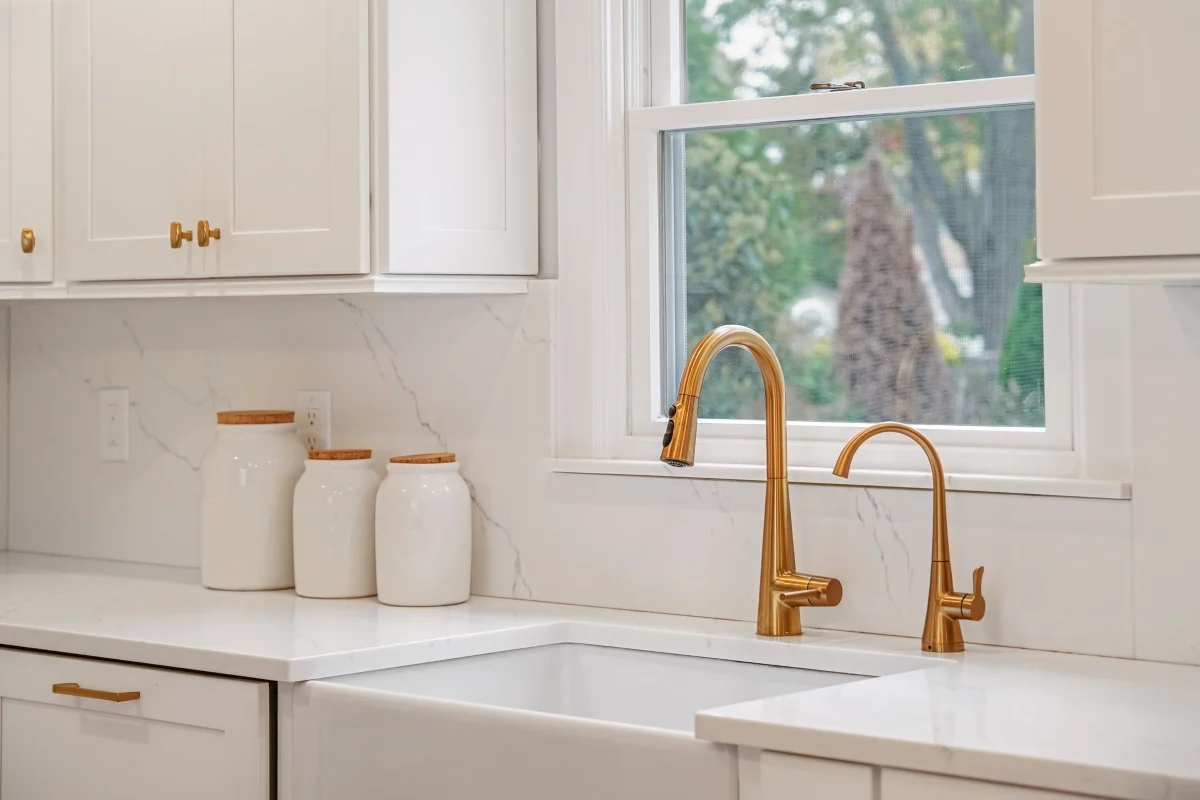 gold kitchen faucet